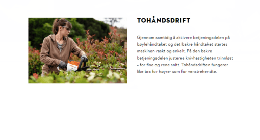 Stihl HSA 60 - FOR PRESIS TRIMMING AV STORE VILLAHEKKER - Bilde 10