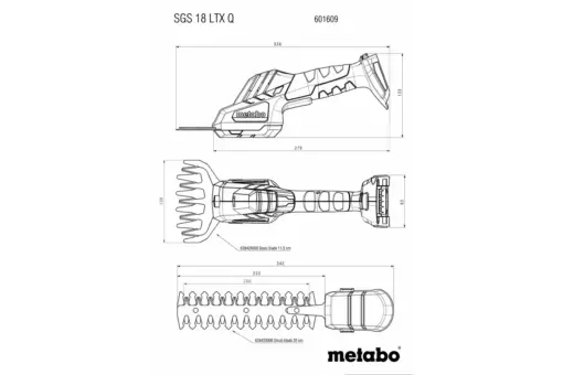 Metabo Batteri Busk- og Gressaks SGS 18 LTX Q - Bilde 7