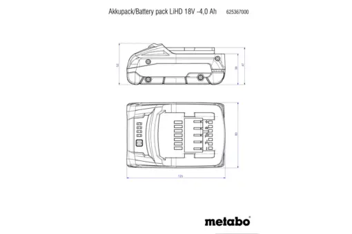 Metabo Basis-Sett 2 x LiHD 4.0 Ah + ASC 55 (18 V) - Bilde 4