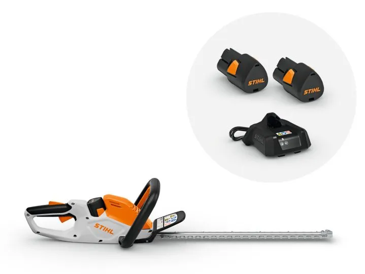 STIHL HSA 40 - batteridrevet hekksaks med 2 AS 2-batterier og 1 AL 1 standardlader